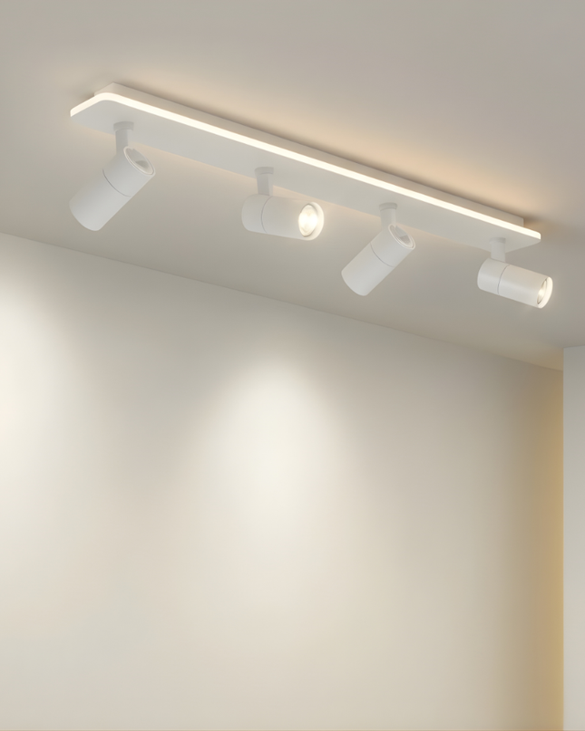 Regulowana lampa sufitowa LED z ciepłym białym światłem – nowoczesny design industrialny, wykończenie metalowe 8