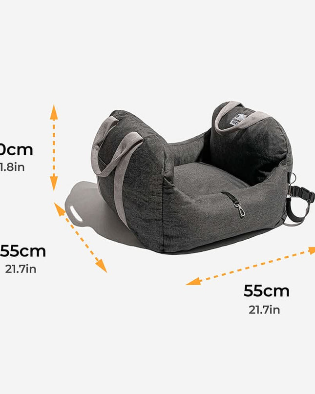 Regulowane Legowisko dla Psa z Zmywalnym Pokrowcem – Wygodne i Bezpieczne w Podróży, Antypoślizgowy Spód, Dwustronna Poduszka 7