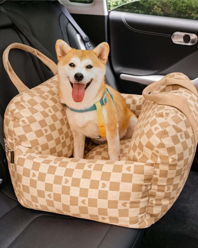 Regulowane Legowisko dla Psa z Zmywalnym Pokrowcem – Wygodne i Bezpieczne w Podróży, Antypoślizgowy Spód, Dwustronna Poduszka 9