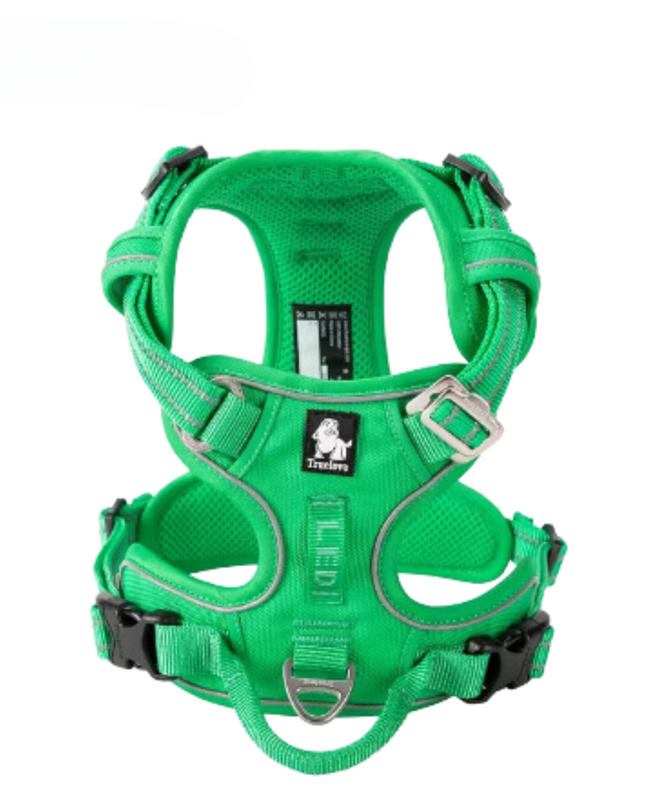 Regulowana uprząż odblaskowa dla psów – ergonomiczna konstrukcja z elementami odblaskowymi dla właścicieli małych i dużych ras psów