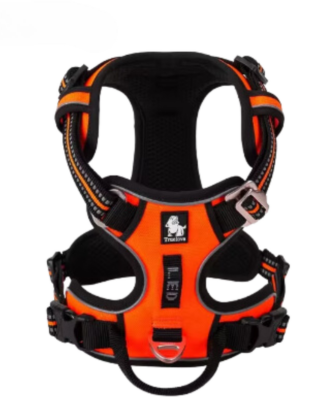 Regulowana uprząż odblaskowa dla psów – ergonomiczna konstrukcja z elementami odblaskowymi dla właścicieli małych i dużych ras psów