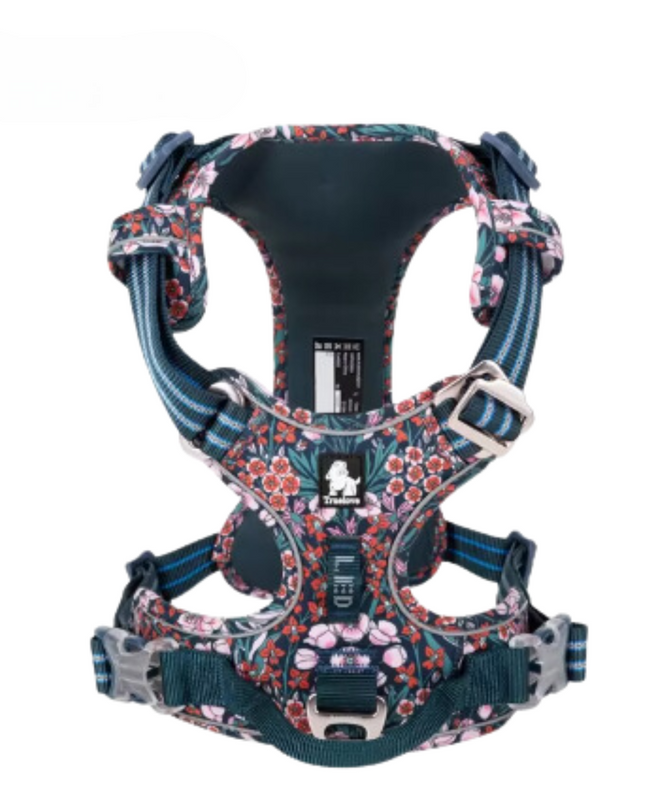 Regulowana uprząż odblaskowa dla psów – ergonomiczna konstrukcja z elementami odblaskowymi dla właścicieli małych i dużych ras psów