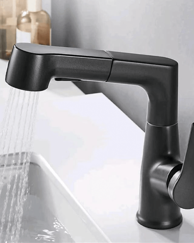 Regulowany Kran Kuchenny z Wyciąganym Wężem 60 cm – Stal Nierdzewna, Nowoczesny Design, Tryby Wypływu Wody 1