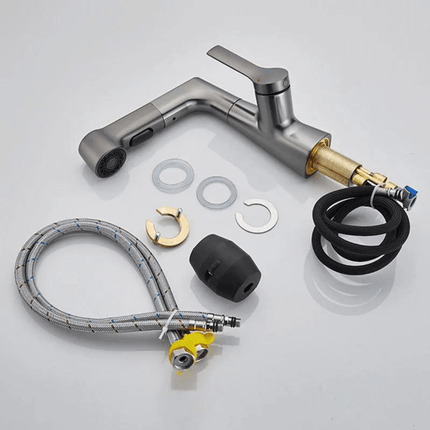 Regulowany Kran Kuchenny z Wyciąganym Wężem 60 cm – Stal Nierdzewna, Nowoczesny Design, Tryby Wypływu Wody 6