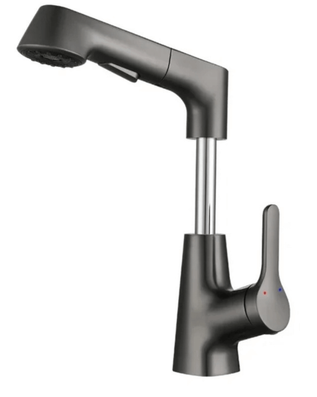 Regulowany Kran Kuchenny z Wyciąganym Wężem 60 cm – Stal Nierdzewna, Nowoczesny Design, Tryby Wypływu Wody 7