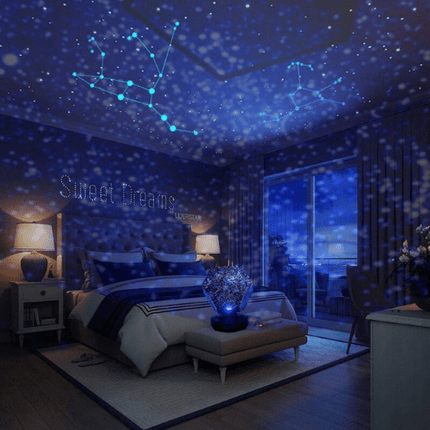 Regulowany Projektor Galaxy z Efektem Nocnego Nieba – Lampa do Relaksu i Medytacji, Wielokolorowy, Sypialnia, Salon, Imprezy 0
