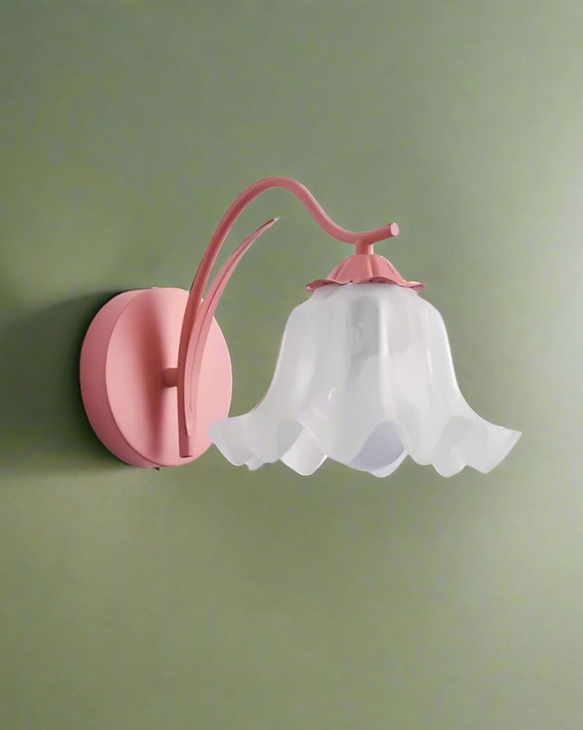 Retro Kinkiet Ścienny z Kwiatowym Motywem – Lampa na Ścianę z Metalu i Akrylu, 5W, Idealna do Ogrodu i Wnętrz 5