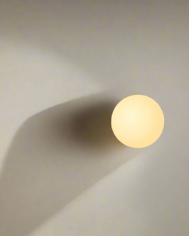 Round LED Wall Sconce Light with Dimmable Function – Modern Minimalist Glass Shade 3