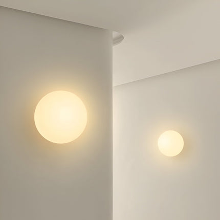 Round LED Wall Sconce Light with Dimmable Function – Modern Minimalist Glass Shade 4