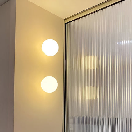Round LED Wall Sconce Light with Dimmable Function – Modern Minimalist Glass Shade 5