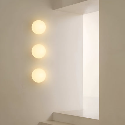 Round LED Wall Sconce Light with Dimmable Function – Modern Minimalist Glass Shade 6