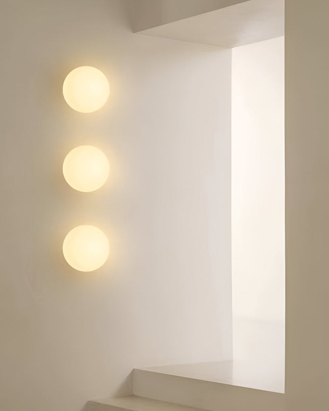 Round LED Wall Sconce Light with Dimmable Function – Modern Minimalist Glass Shade 6