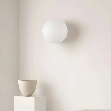 Round LED Wall Sconce Light with Dimmable Function – Modern Minimalist Glass Shade 8