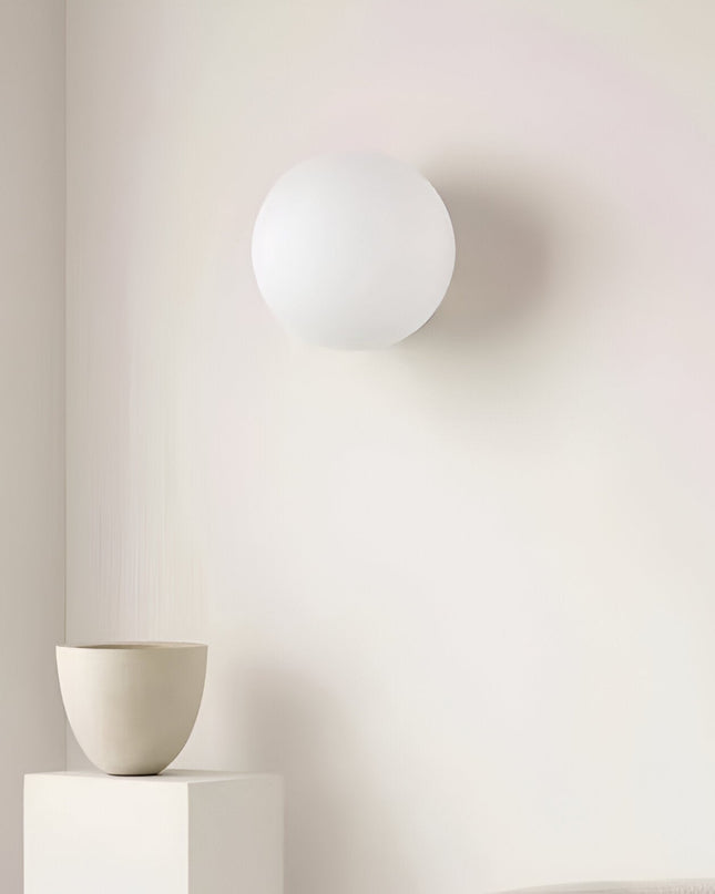 Round LED Wall Sconce Light with Dimmable Function – Modern Minimalist Glass Shade 8