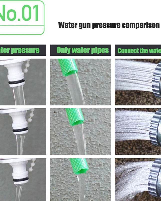 Rozkładany Wąż Ogrodowy 2,5m-7,5m z Pistoletem Natryskowym – Lekki i Elastyczny 4