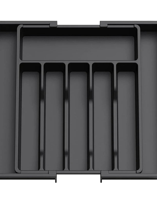 Rozszerzalny Organizer na Sztućce do Szuflady z Regulowaną Szerokością – Dedykowane Przegródki na Widelce, Noże i Łyżki 0