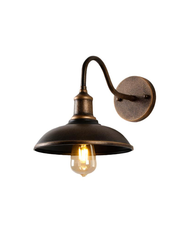 Rustykalna Lampa Zewnętrzna IP65 w Kształcie Muszli z Antycznego Mosiądzu – Idealna do Oświetlenia Tarasów i Dziedzińców 7