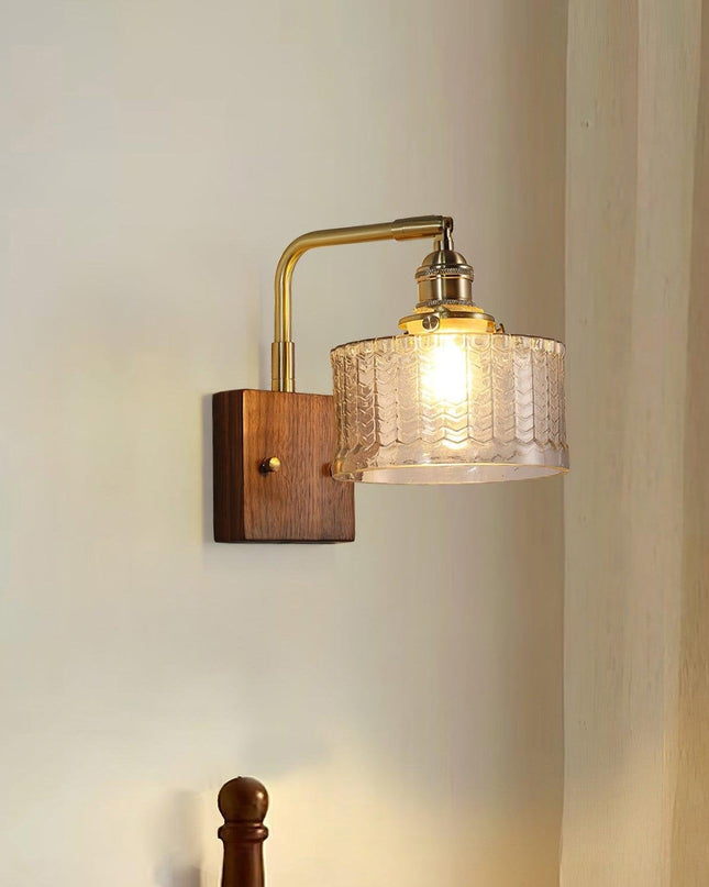 Rustykalny Kinkiet Ścienny z Zielonym Szklanym Kloszem – Lampa Camela do Salonu i Sypialni 3