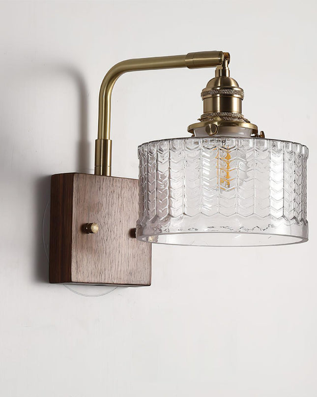 Rustykalny Kinkiet Ścienny z Zielonym Szklanym Kloszem – Lampa Camela do Salonu i Sypialni 5