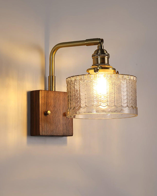 Rustykalny Kinkiet Ścienny z Zielonym Szklanym Kloszem – Lampa Camela do Salonu i Sypialni 6