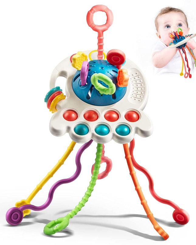 Sensoryczna Zabawka dla Dzieci – Gryzak z Żywymi Kolorami i Teksturami 0