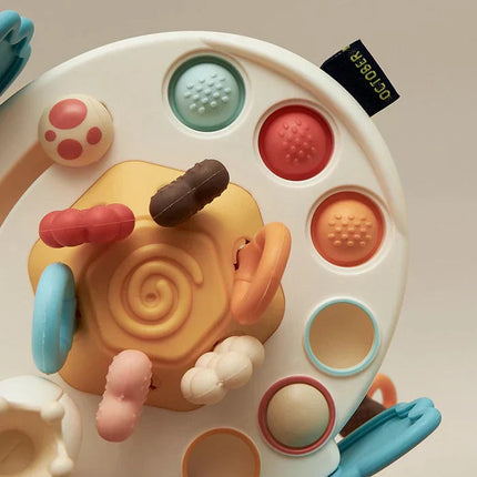 Sensoryczna Zabawka dla Dzieci – Gryzak z Żywymi Kolorami i Teksturami 3