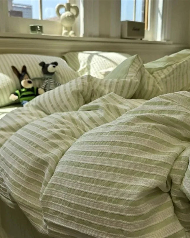 SereneLines - Luksusowy komplet poszewek na kołdrę w kolorze szarym 0