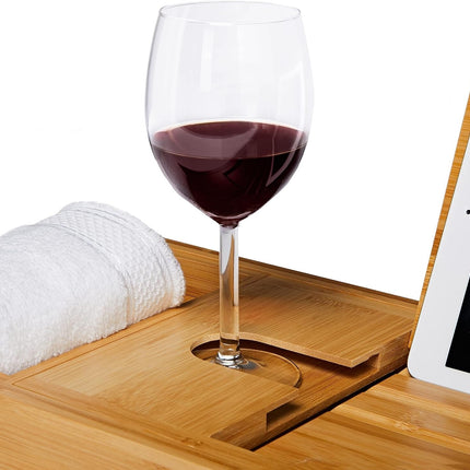 SereniWood – Stylowy bambusowy organizer do kąpieli z rozkładaną konstrukcją 3