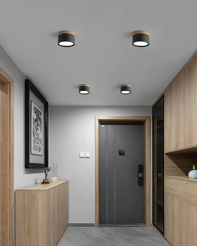 Skandynawska Lampa Sufitowa LED Cylinder do Przedpokoju – Nowoczesny Design 1