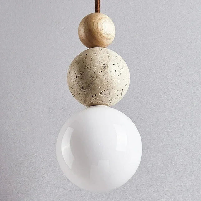 Skandynawska lampa wisząca z opalowym kloszem – minimalistyczny design w kształcie kuli 5