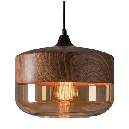 Skandynawska lampa wisząca z regulowaną wysokością – szklana lampa wisząca w metalowym wykończeniu 1
