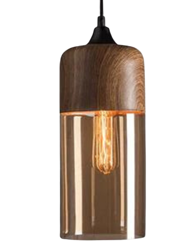 Skandynawska lampa wisząca z regulowaną wysokością – szklana lampa wisząca w metalowym wykończeniu 3