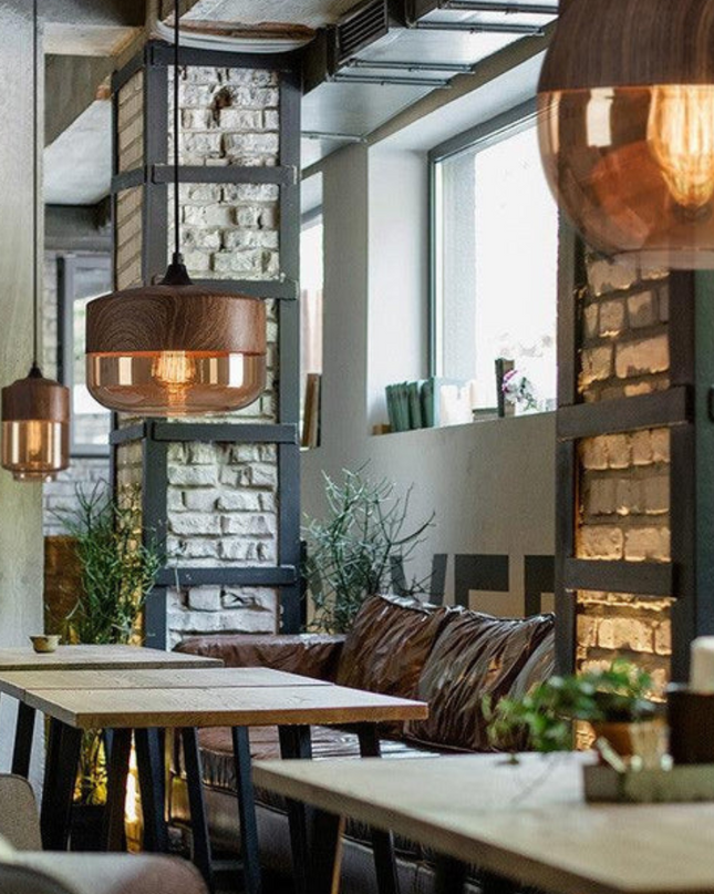 Skandynawska lampa wisząca z regulowaną wysokością – szklana lampa wisząca w metalowym wykończeniu 6