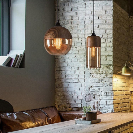 Skandynawska lampa wisząca z regulowaną wysokością – szklana lampa wisząca w metalowym wykończeniu 8