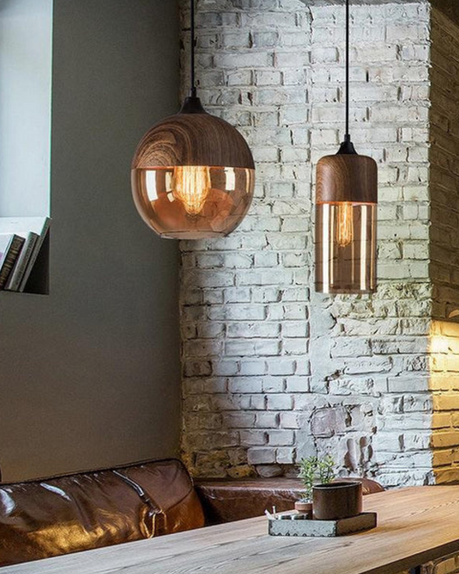 Skandynawska lampa wisząca z regulowaną wysokością – szklana lampa wisząca w metalowym wykończeniu 8