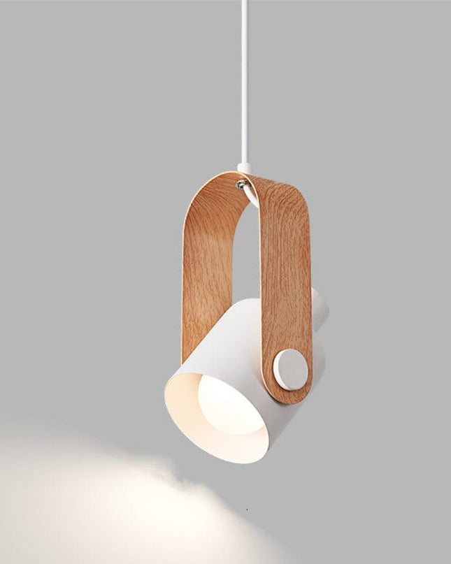 Skandynawski Wiszący Reflektor z Drewna i Metalu – Elegancki Design, Minimalistyczny Styl do Nowoczesnych Wnętrz 7