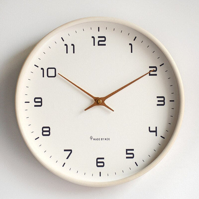 Skandynawski zegar ścienny z mechanizmem kwarcowym – wykończenie z naturalnego drewna, 30 cm, minimalistyczny design 4