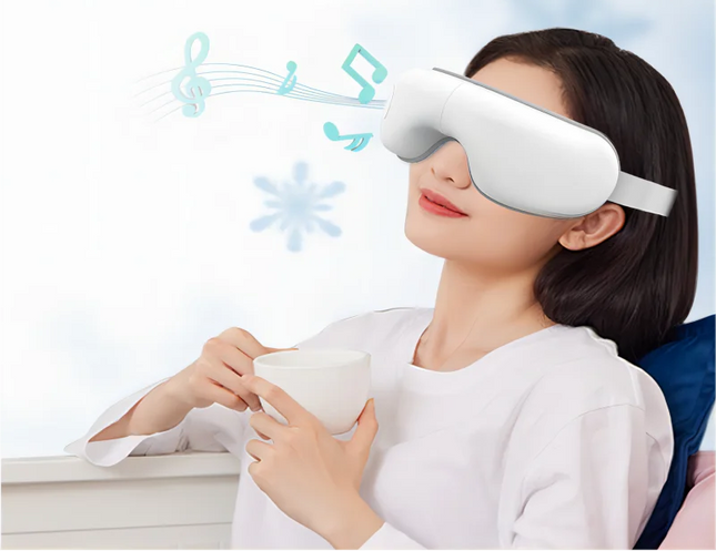 Składany Masażer Do Oczu Z Ciepłem I Muzyką Bluetooth – Ergonomiczny Relaks, 5 Trybów, Kompaktowy Design 5