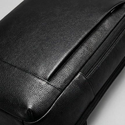 Skórzany plecak na laptopa z wyściełaną przegrodą na urządzenia 17-calowe – stylowy design z pełnego ziarna 2