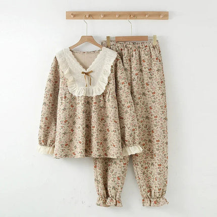 SleepInStyle | Odzież domowa z długim rękawem i kwiatowym nadrukiem 1