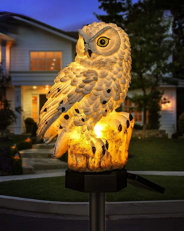 Słoneczna Lampa Ogrodowa w Kształcie Sowy – 2 Sztuki, Energooszczędna LED, Wodoodporna, Idealna do Ogrodu 1