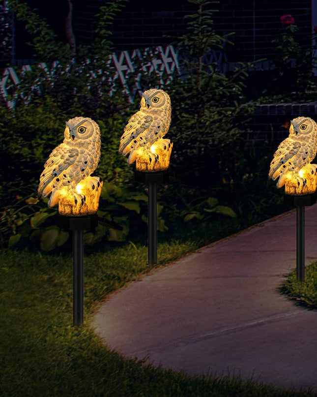 Słoneczna Lampa Ogrodowa w Kształcie Sowy – 2 Sztuki, Energooszczędna LED, Wodoodporna, Idealna do Ogrodu 4