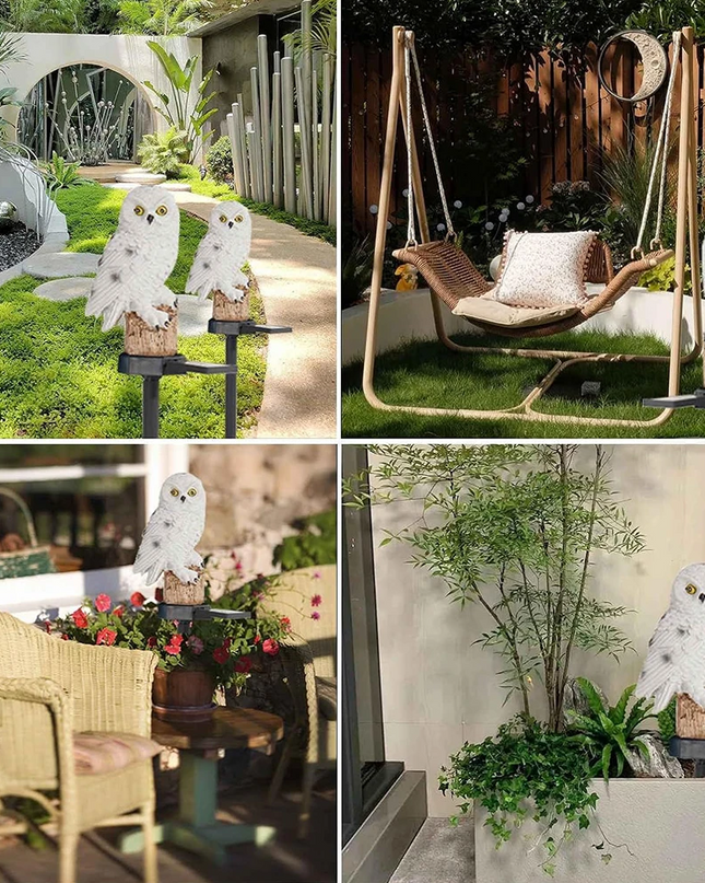 Słoneczna Lampa Ogrodowa w Kształcie Sowy – 2 Sztuki, Energooszczędna LED, Wodoodporna, Idealna do Ogrodu 6