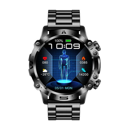 Smartwatch EKG z Monitorowaniem Ciśnienia Krwi i Poziomu Cukru – 1,43-Calowy Ekran AMOLED, Bluetooth, Wodoodporny 0