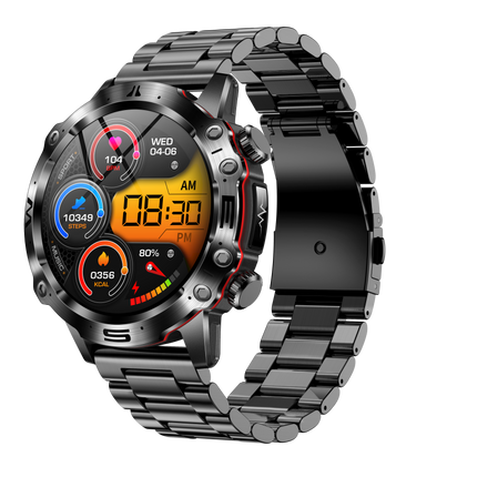 Smartwatch EKG z Monitorowaniem Ciśnienia Krwi i Poziomu Cukru – 1,43-Calowy Ekran AMOLED, Bluetooth, Wodoodporny 1