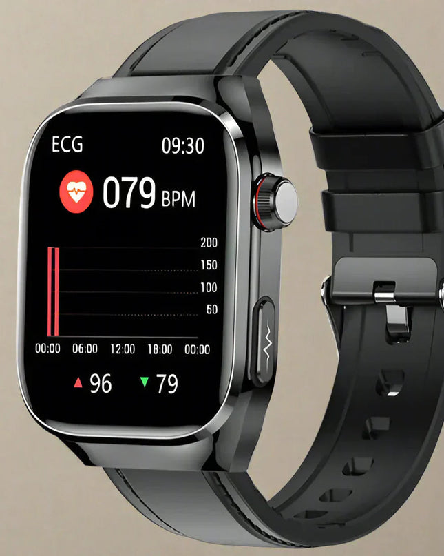 Smartwatch Zdrowotny z EKG i Wyświetlaczem AMOLED 2,04 – Monitoruj Tętno, Cukier We Krwi i Więcej 0