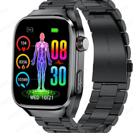 Smartwatch Zdrowotny z EKG i Wyświetlaczem AMOLED 2,04 – Monitoruj Tętno, Cukier We Krwi i Więcej 12