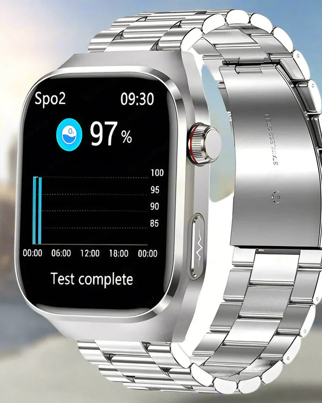 Smartwatch Zdrowotny z EKG i Wyświetlaczem AMOLED 2,04 – Monitoruj Tętno, Cukier We Krwi i Więcej 3