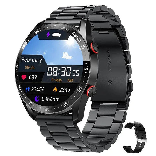 Smartwatch do Monitorowania Glukozy z Bluetooth i Wodoodpornością IP67 – 1,45 Ekran, Monitor Tętna i Ciśnienia Krwi 0