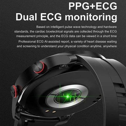 Smartwatch do Monitorowania Glukozy z Bluetooth i Wodoodpornością IP67 – 1,45 Ekran, Monitor Tętna i Ciśnienia Krwi 8